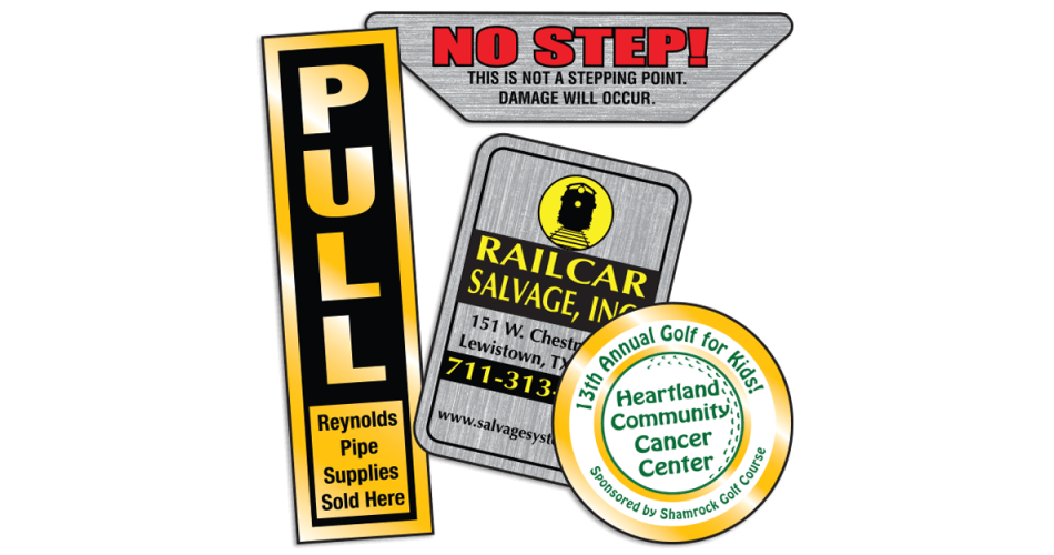 Brushed Chrome and Gold Polyester Decals