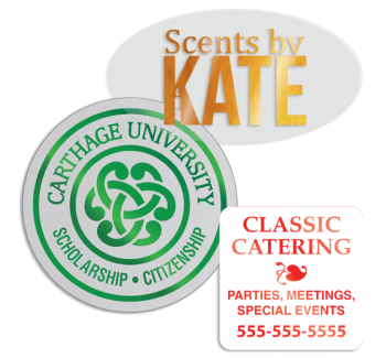 Foil Stamped Roll Labels BOPP Roll