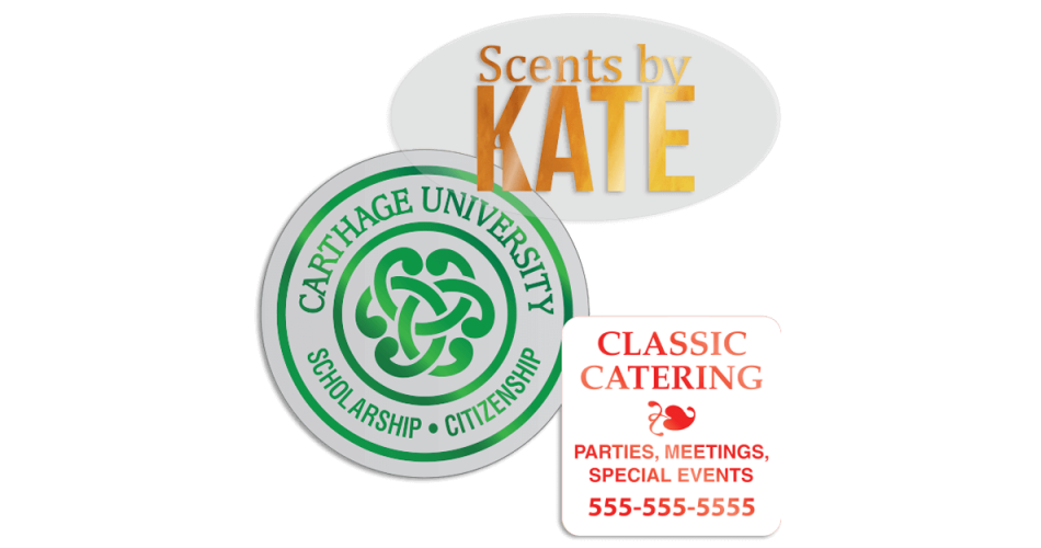 Foil Stamped Roll Labels BOPP Roll